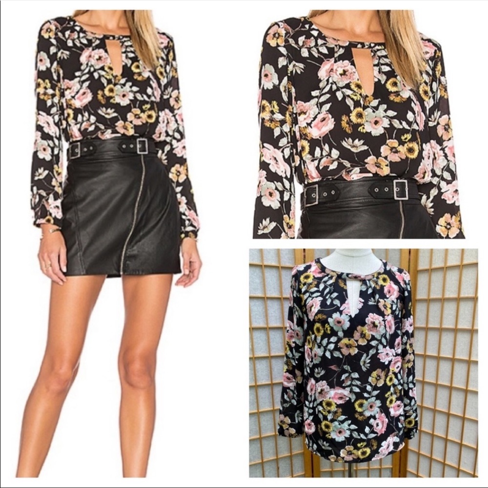 Cupcakes & Cashmere Floral Top SZ S